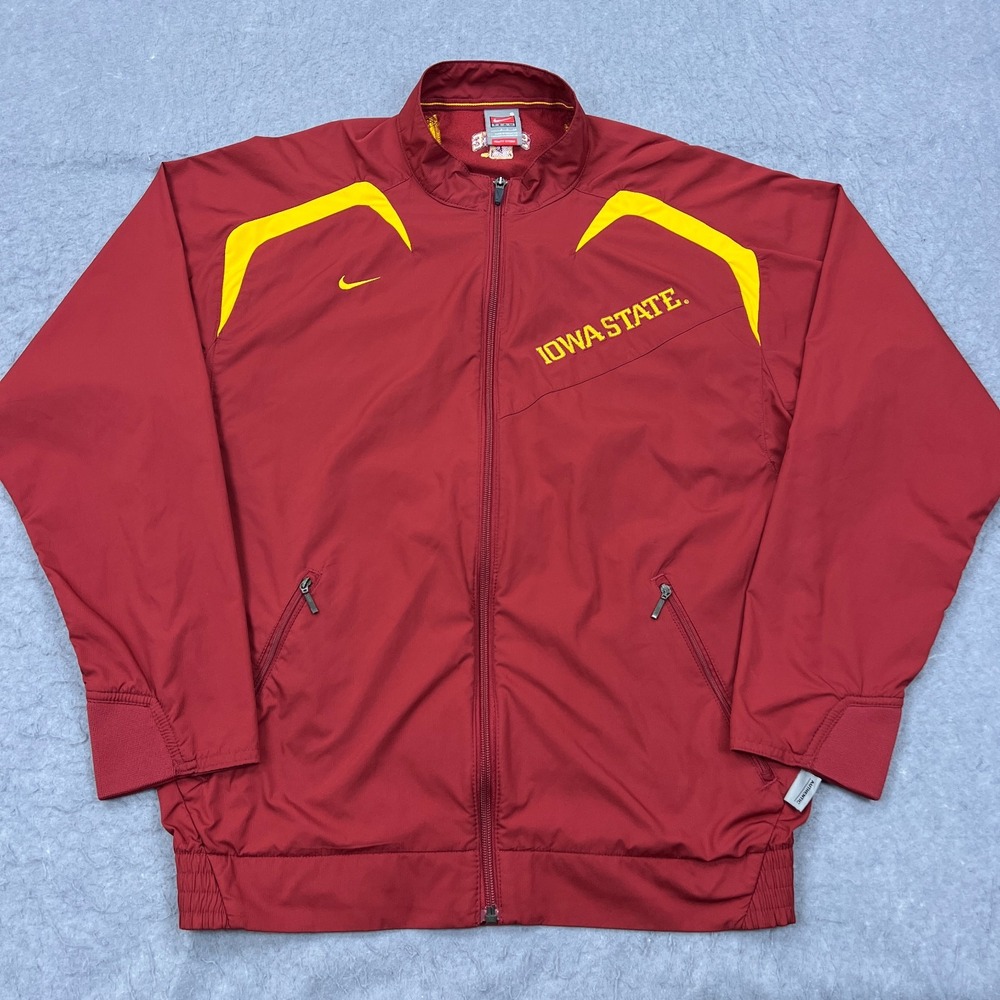 VTG Nike Iowa‎ State Jacket Men's Small Red ISU Cyclones Full Zip Team Coat